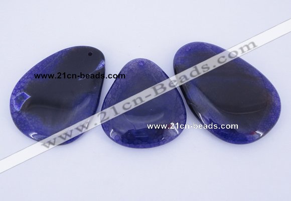 NGP879 5PCS 40-45mm*50-65mm freeform agate gemstone pendants