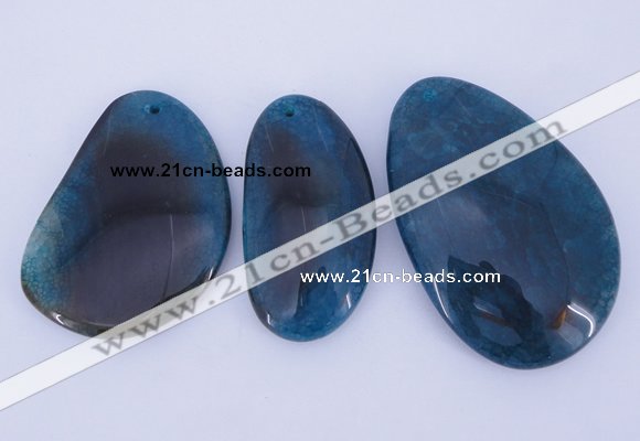 NGP880 5PCS 30-50mm*55-70mm freeform agate gemstone pendants