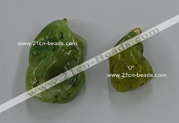 NGP8841 20*25mm - 30*40mm nuggets agate pendants wholesale