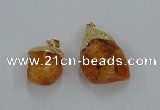 NGP8845 20*25mm - 30*40mm nuggets agate gemstone pendants