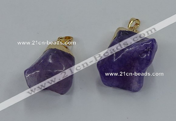 NGP8846 20*25mm - 30*40mm nuggets agate gemstone pendants