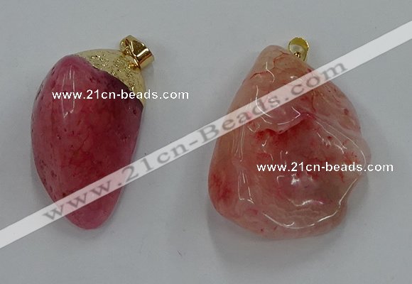 NGP8847 20*25mm - 30*40mm nuggets agate gemstone pendants