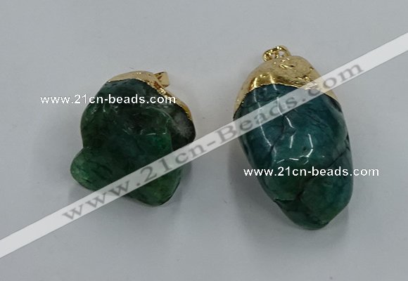 NGP8851 20*25mm - 30*40mm nuggets agate gemstone pendants