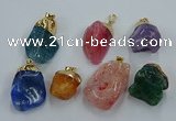 NGP8853 20*25mm - 30*40mm nuggets agate gemstone pendants