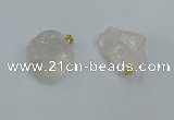 NGP8855 20*25mm - 30*40mm nuggets white crystal pendants wholesale