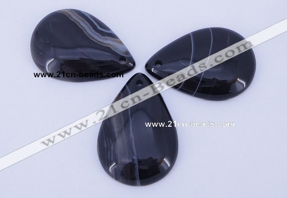 NGP887 5PCS 27*38mm flat teardrop agate gemstone pendants wholesale