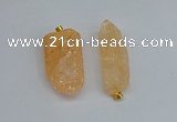 NGP8879 16*38mm - 25*60mm sticks crackle quartz pendants wholesale