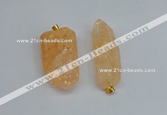 NGP8879 16*38mm - 25*60mm sticks crackle quartz pendants wholesale