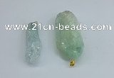 NGP8884 16*38mm - 25*60mm sticks crackle quartz pendants wholesale