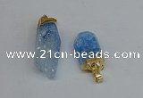 NGP8891 10*35mm - 20*45mm sticks crackle quartz pendants