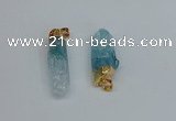 NGP8892 10*35mm - 20*45mm sticks crackle quartz pendants