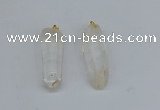 NGP8898 12*40mm - 14*42mm sticks white crystal pendants wholesale