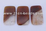 NGP919 5PCS 30*50mm rectangle agate druzy geode gemstone pendants