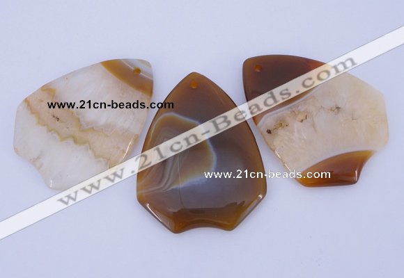 NGP922 5PCS 42*55mm agate druzy geode gemstone pendants