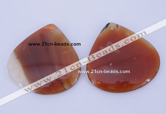 NGP923 5PCS 50*50mm flat teardrop agate druzy geode gemstone pendants
