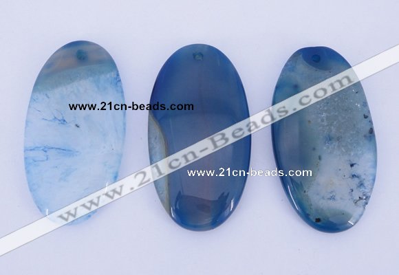 NGP927 5PCS 30*55mm oval agate druzy geode gemstone pendants