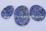 NGP945 5PCS 30-40mm*40-60mm freeform blue spot gemstone pendants