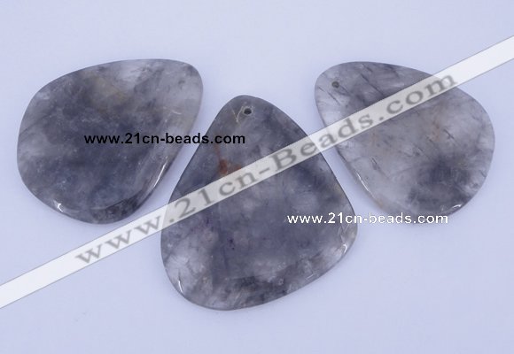 NGP949 5PCS 40-55mm*55-65mm freeform cloudy quartz gemstone pendants