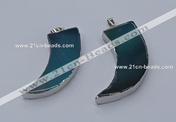 NGP9505 22*60mm - 25*65mm horn agate gemstone pendants wholesale