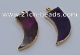 NGP9511 22*60mm - 25*65mm horn agate gemstone pendants wholesale