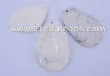 NGP960 5PCS 35-45mm*50-65mm freeform white howlite turquoise pendants