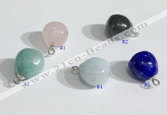NGP9702 10mm teardrop  mixed gemstone pendants wholesale