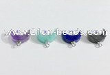 NGP9704 10*14mm moon-shaped  mixed gemstone pendants wholesale