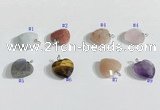 NGP9707 11mm faceted star-shaped  mixed gemstone pendants wholesale