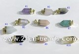 NGP9730 8*16mm sticks-shaped  mixed gemstone pendants wholesale