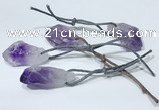 NGP9751 10*16mm-18*25mm freeform amethyst pendants wholesale