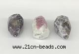 NGP9822 22*35mm - 25*40mm faceted nuggets tourmaline gemstone pendants