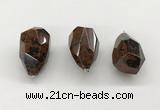 NGP9825 22*35mm - 25*40mm faceted nuggets mahogany obsidian pendants