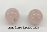 NGP9843 20mm round rose quartz gemstone pendants