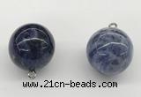 NGP9846 20mm round sodalite gemstone pendants