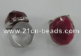 NGR01 18*25mm - 22*28mm faceted nuggets agate gemstone rings