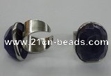 NGR03 18*25mm - 22*28mm faceted nuggets agate gemstone rings