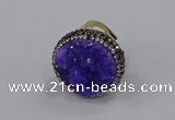 NGR1002 26mm - 28mm coin druzy quartz rings wholesale