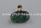 NGR1015 20*25mm - 22*30mm oval druzy quartz rings wholesale