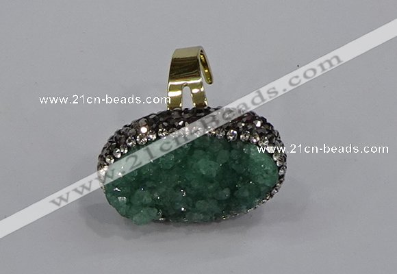 NGR1015 20*25mm - 22*30mm oval druzy quartz rings wholesale