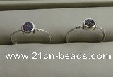 NGR1028 4mm coin plated druzy agate rings wholesale