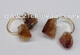 NGR105 13*18mm - 15*20mm faceted nuggets citrine gemstone rings