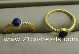 NGR1054 4mm coin lapis lazuli gemstone rings wholesale