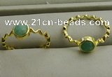 NGR1059 4mm coin amazonite gemstone rings wholesale