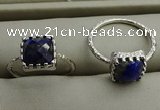 NGR1068 8*8mm square lapis lazuli gemstone rings wholesale