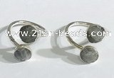 NGR1087 8mm faceted coin  labradorite gemstone rings wholesale