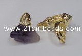 NGR109 18*35mm - 22*40mm faceted nuggets amethyst gemstone rings