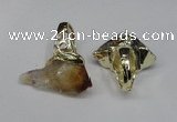 NGR110 18*35mm - 22*40mm faceted nuggets citrine gemstone rings