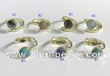 NGR1100 10mm faceted coin  mixed gemstone rings wholesale