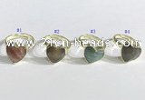 NGR1107 13mm faceted heart  mixed gemstone rings wholesale