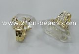 NGR139 18*30mm - 15*40mm faceted nuggets white crystal rings